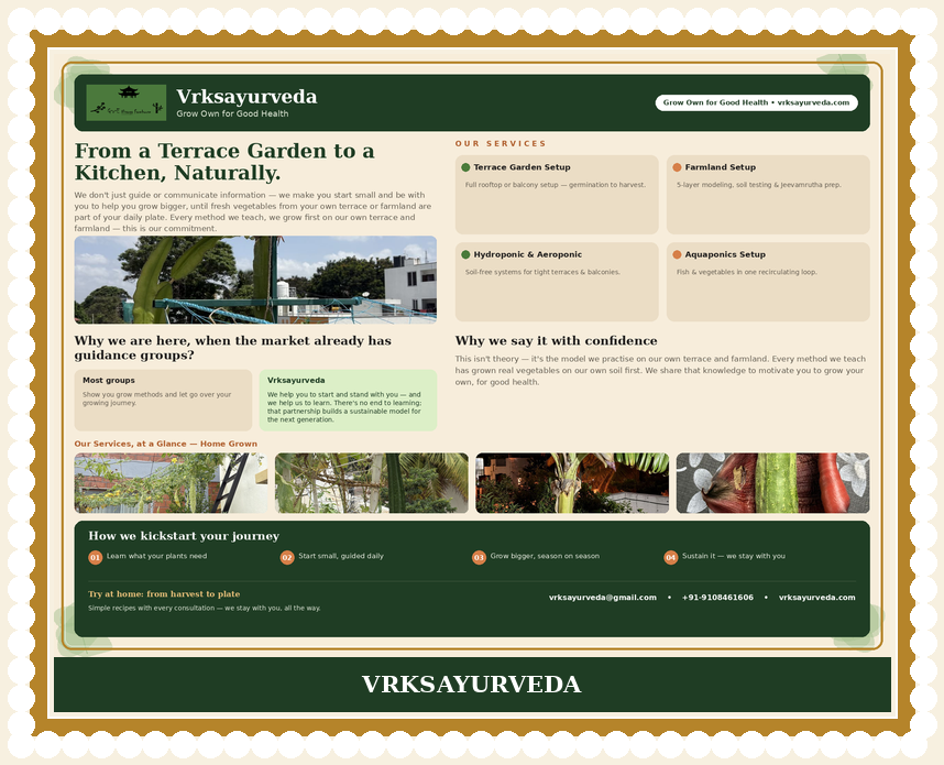 From a Terrace Garden to a Kitchen, Naturally \u2014 Vrksayurveda
