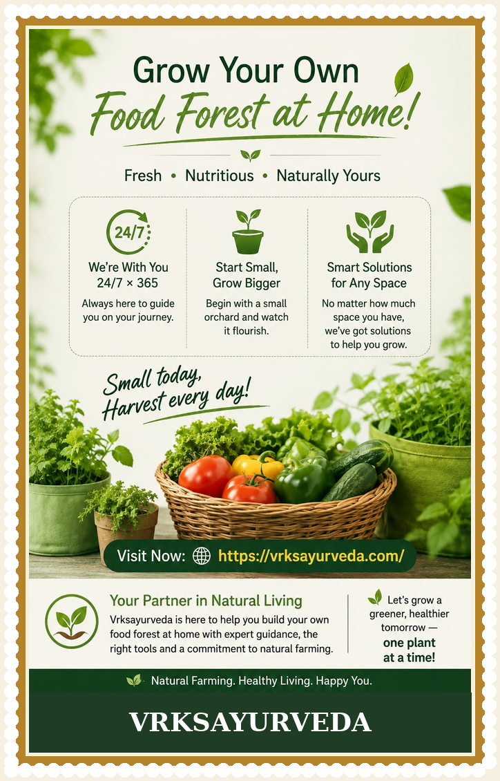 Grow your own food forest at home \u2014 Vrksayurveda